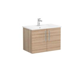 Vitra Root Flat 66386 Doğal Meşe 80 cm Kapaklı Lavabo Dolabı