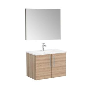 Vitra Root Flat 66386 Doğal Meşe 80 cm Kapaklı Lavabo Dolabı