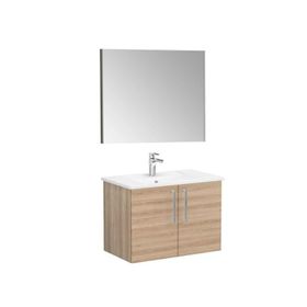Vitra Root Flat 66386 Doğal Meşe 80 cm Kapaklı Lavabo Dolabı
