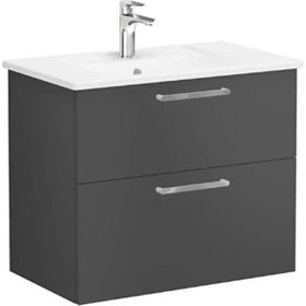 VitrA Root Flat 68286 Mat Fırtına Gri 80 CM İki Çekmeceli Lavabo Dolabı