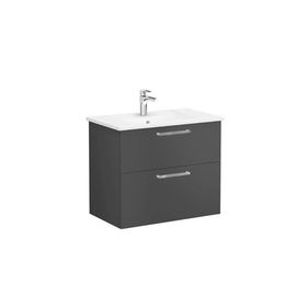 Vitra Root Flat 68286 Mat Fırtına Gri 80 cm İki Çekmeceli Lavabo Dolabı