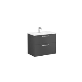Vitra Root Flat 68286 Mat Fırtına Gri 80 cm İki Çekmeceli Lavabo Dolabı