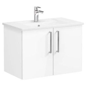 VitrA Root Flat 80 cm Beyaz Kapaklı Banyo Dolabı Alt Modül Lavabo