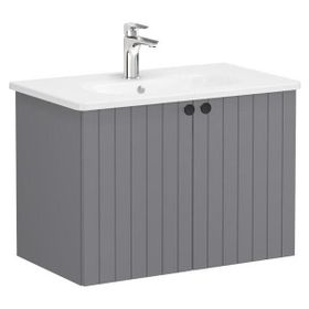 VitrA Root Groove 69291 Mat Gri 80 CM Kapaklı Lavabo Dolabı