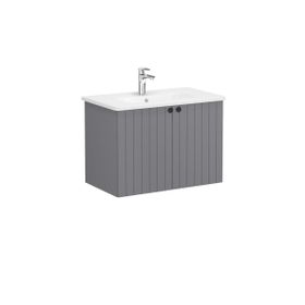 Vitra Root Groove 69291 Mat Gri 80 cm Kapaklı Lavabo Dolabı
