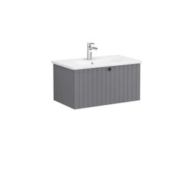 Vitra Root Groove 69291 Mat Gri 80 cm Kapaklı Lavabo Dolabı