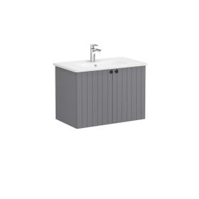 Vitra Root Groove 69291 Mat Gri 80 cm Kapaklı Lavabo Dolabı