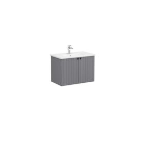 Vitra Root Groove 69291 Mat Gri 80 cm Kapaklı Lavabo Dolabı