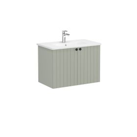 VitrA Root Groove 69295 Mat Retro Yeşil 80 cm Kapaklı Lavabo Dolabı