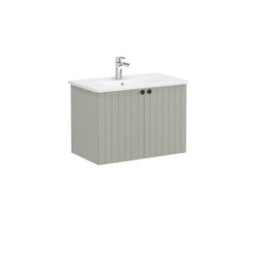VitrA Root Groove 69295 Mat Retro Yeşil 80 cm Kapaklı Lavabo Dolabı