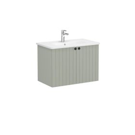 VitrA Root Groove 69295 Mat Retro Yeşil 80 cm Kapaklı Lavabo Dolabı