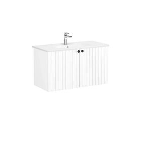 Vitra Root Groove 69310 Mat Beyaz 100 cm Kapaklı Lavabo Dolabı