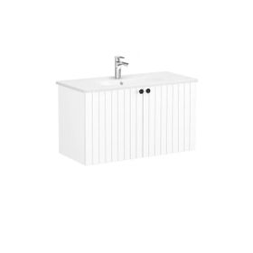 Vitra Root Groove 69310 Mat Beyaz 100 cm Kapaklı Lavabo Dolabı