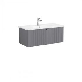 Vitra Root Groove 69312 Mat Gri 100 cm Kapaklı Lavabo Dolabı