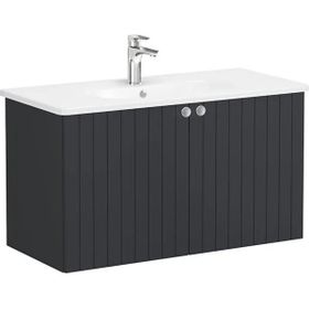 VitrA Root Groove 69314 Mat Grafit 100 cm Kapaklı Lavabo Dolabı