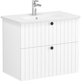 VitrA Root Groove 69436 Beyaz 80 cm İki Çekmeceli Lavabo Dolabı