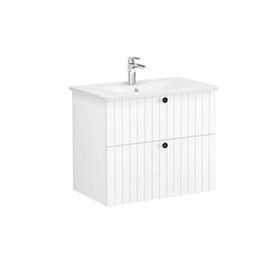Vitra Root Groove 69436 Beyaz 80 cm İki Çekmeceli Lavabo Dolabı