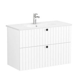 Vitra Root Groove 69457 Beyaz 100 cm İki Çekmeceli Lavabo Dolabı