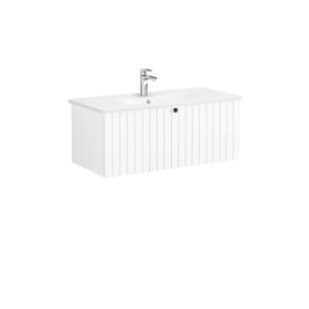 Vitra Root Groove 69457 Beyaz 100 cm İki Çekmeceli Lavabo Dolabı
