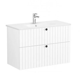 Vitra Root Groove 69457 Beyaz 100 cm İki Çekmeceli Lavabo Dolabı