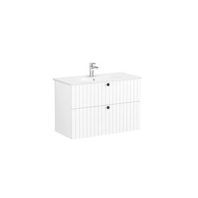 Vitra Root Groove 69457 Beyaz 100 cm İki Çekmeceli Lavabo Dolabı
