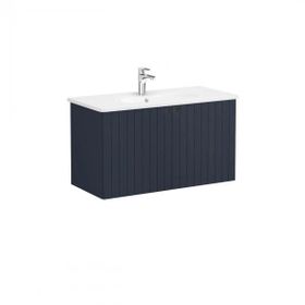 Vitra Root Groove 69462 Mat Lacivert 100 cm Çekmeceli Lavabo Dolabı