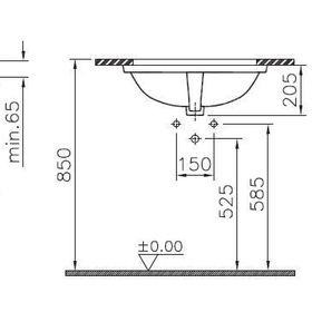 VitrA S20 52 cm Tezgah Altı Lavabo