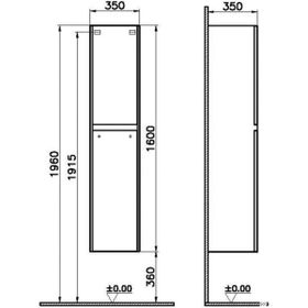 VitrA S50+ 54905 Parlak Beyaz Boy Dolabı