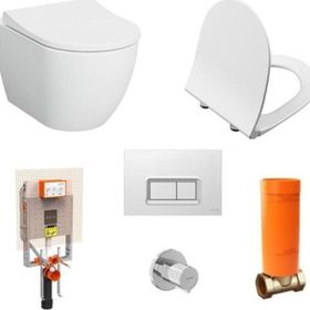 Vitra S60 Kanalsız Asma Klozet + Slim Duroplast Kapak + Gömme Rezervuar Set