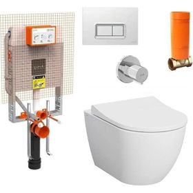 Vitra S60 Rim-Ex Smoothflush Beyaz Kanalsız Asma Klozet Gömme Rezervuar Tam Set