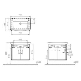 Vitra Sento 60785 Beyaz Lavabo Dolabı