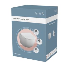 VitrA Sento 7748B003-6248 Asma Klozet ve Klozet Kapağı Seti Beyaz