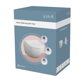VitrA Sento 7748B003-6248 Asma Klozet ve Klozet Kapağı Seti Beyaz