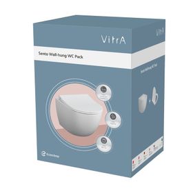 VitrA Sento 7748B003-6248 Asma Klozet ve Klozet Kapağı Seti Beyaz