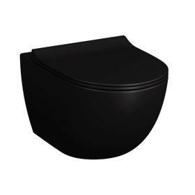 VitrA Sento 7748B483-0559 Rim-ex Clean 54 cm Mat Siyah Asma Klozet