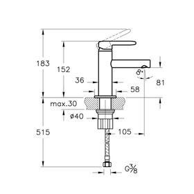 Vitra Sento A42666 Çocuk Krom Sarı Lavabo Bataryası