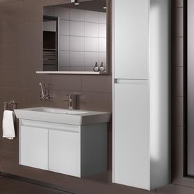 Vitra Step 85 cm Tik Beyaz MDF Banyo Dolabı Takımı