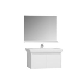 Vitra Step 85 cm Tik Beyaz MDF Banyo Dolabı Takımı