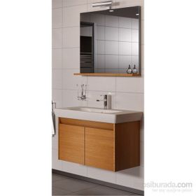 Vitra Step Teak 85 cm Kapaklı Banyo Dolabı
