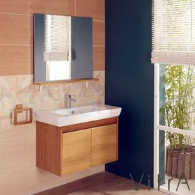 VitrA Step Teak 85 cm Kapaklı Banyo Dolabı