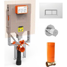 Vitra VPro 800-1894 Panel Stop Valf Seti 680 Gri Asma Klozetler İçin Gömme Rezervuar