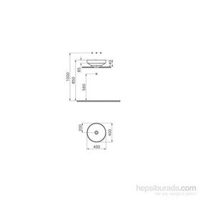 Vitra Water Jewels 40 cm Platin Çanak Lavabo
