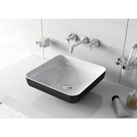 VitrA Water Jewels Kare 40 cm Sedef Beyaz-Siyah Çanak Lavabo