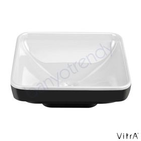 VitrA Water Jewels Kare 40 cm Sedef Beyaz-Siyah Çanak Lavabo