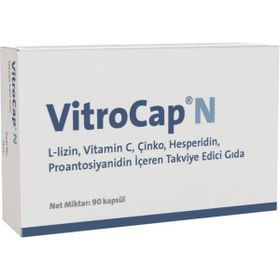 VitroCap N L-Lizin Vitamin C Çinko 90 Kapsül