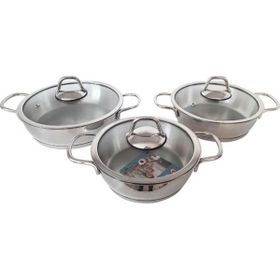 Vivaldi Defne Inox 16+18+20 cm 3'lü Sahan Tencere Set