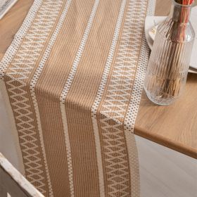 Vivamaison Pamuk Dantel Sütlü Kahve 35x145 cm Runner Masa Örtüsü