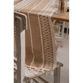 Vivamaison Pamuk Dantel Sütlü Kahve 35x145 cm Runner Masa Örtüsü