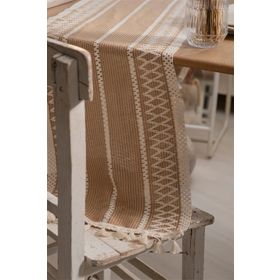 Vivamaison Pamuk Dantel Sütlü Kahve 35x145 cm Runner Masa Örtüsü