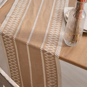Vivamaison Pamuk Dantel Sütlü Kahve 35x145 cm Runner Masa Örtüsü